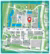 plattegrond Campus Woudestein waarop de locatie van E Building aangegeven is met een rode pin