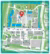 plattegrond Campus Woudestein waarop de locatie van P Building aangegeven is met een rode pin