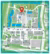 plattegrond Campus Woudestein waarop de locatie van Theil Building aangegeven is met een rode pin