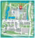 plattegrond Campus Woudestein waarop de locatie van Universiteitsbibliotheek aangegeven is met een rode pin